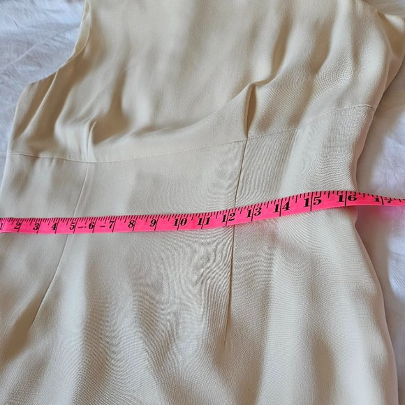 Windsmoor Pale Yellow Silk Sheath Sz 10 - Picture 13 of 15